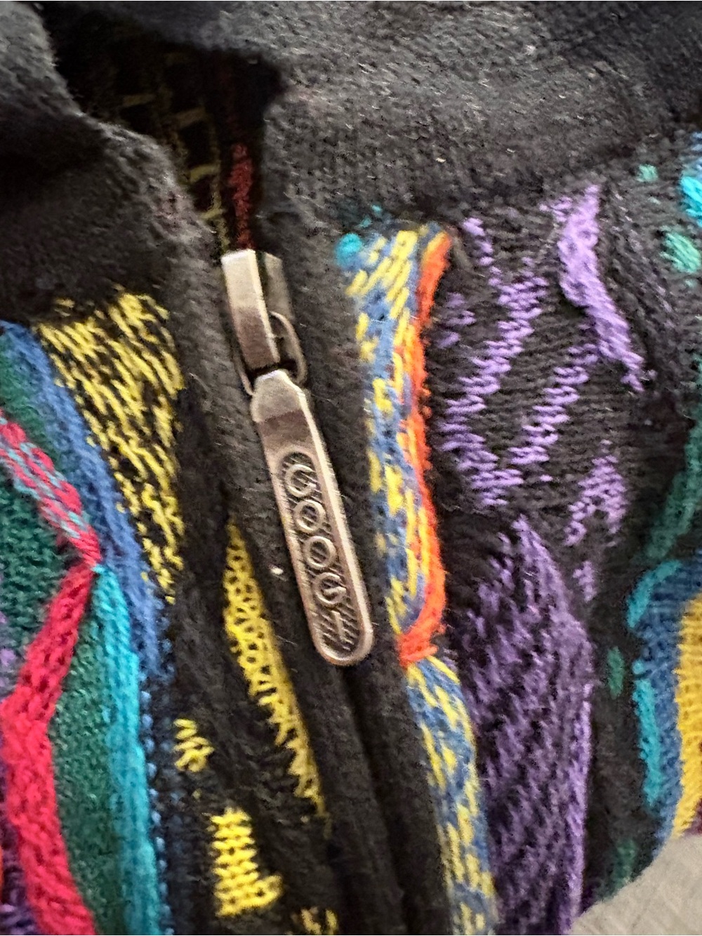 Vintage Coogi quarter zip sweater casual streetwear Authentic - Picture 6 of 6